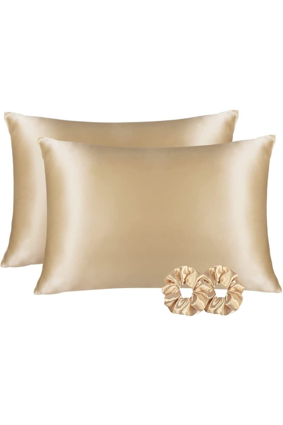 Ipek Dokulu Saten 50x70 Cm Yastık Kılıfı 2 Adet Toka Kıvırcık Saçlar