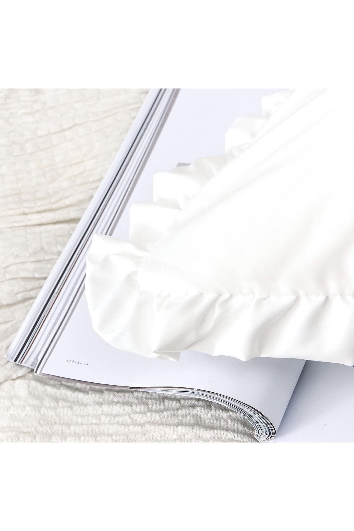 %100 Pamuklu Fırfır Kenarlı Decor 50x70 Cm 2 Adet Yastık Kılıfı