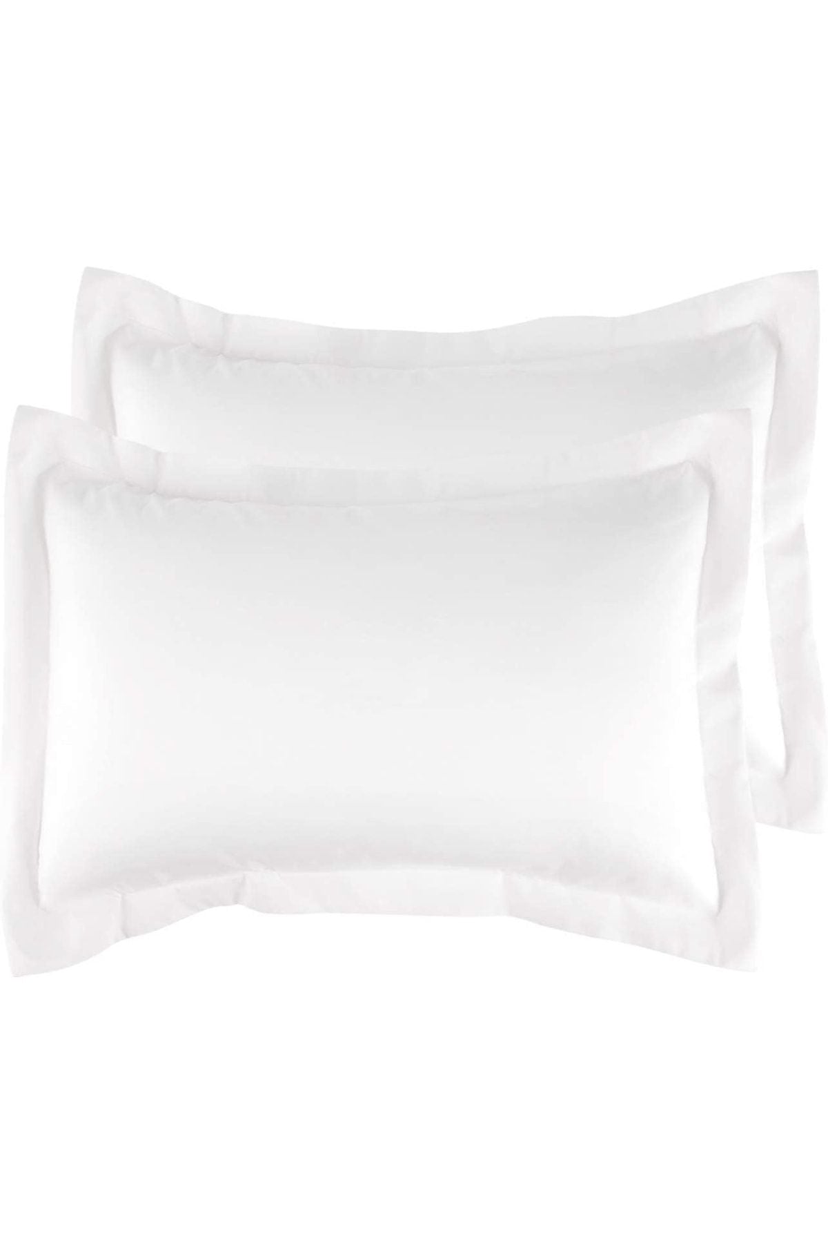 %100 Pamuklu Kulaklı Kenarlı Dekor 50x70 Cm 2 Adet Yastık Kılıfı