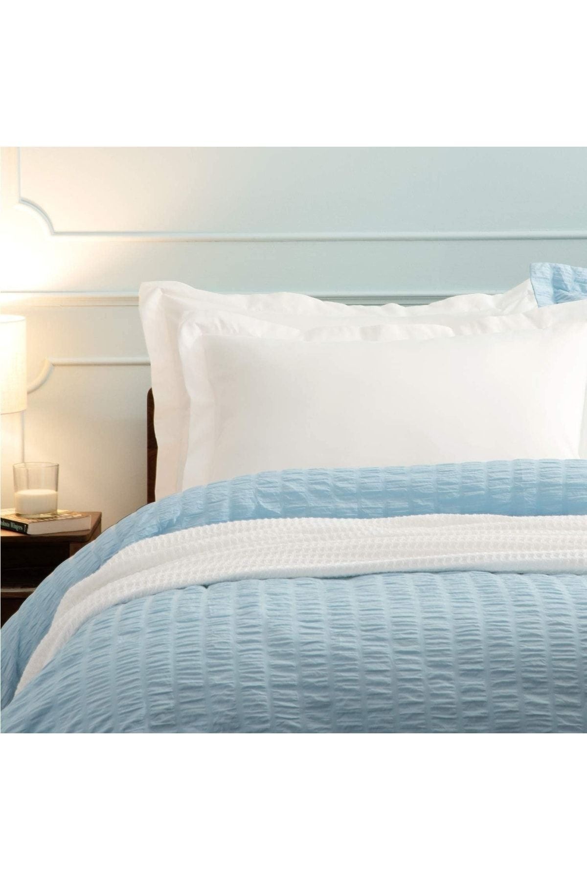 %100 Pamuklu Kulaklı Kenarlı Dekor 50x70 Cm 2 Adet Yastık Kılıfı