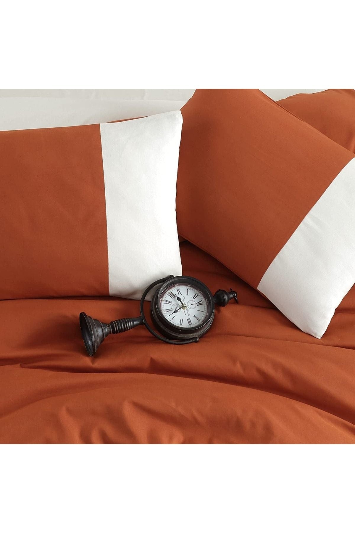 Soft Organik %100 Pamuk Çift Kişilik Nevresim Takımı Lastikli Çarşaf Çift Renk