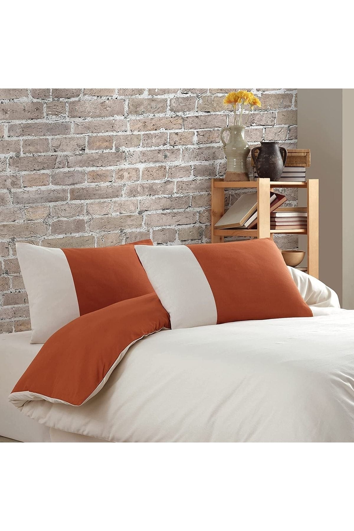 Soft Organik %100 Pamuk Çift Kişilik Nevresim Takımı Lastikli Çarşaf Çift Renk