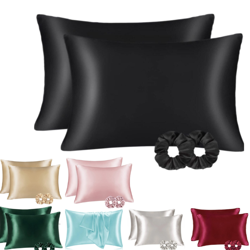 Ipek Dokulu Saten 50x70 Cm Yastık Kılıfı 2 Adet Toka Kıvırcık Saçlar