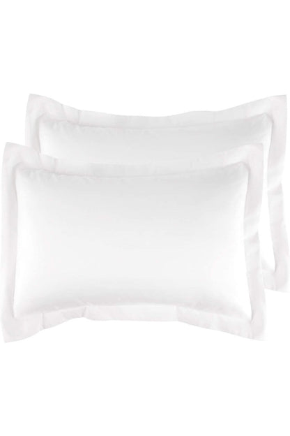 %100 Pamuklu Kulaklı Kenarlı Dekor 50x70 Cm 2 Adet Yastık Kılıfı