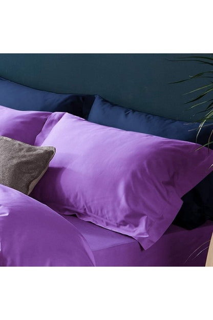 %100 Pamuklu Organik Kulaklı Kenarlı Decor 50x70 Cm 2 Adet Yastık Kılıfı
