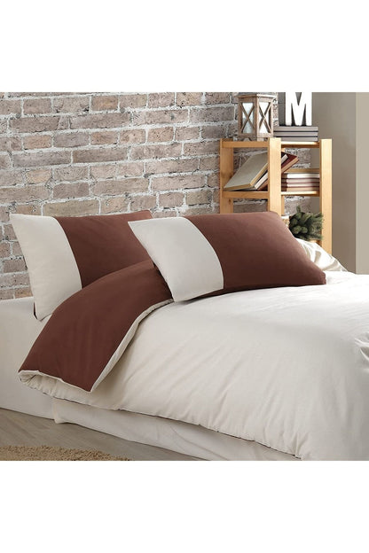 Soft Organik %100 Pamuk Çift Kişilik Nevresim Takımı Lastikli Çarşaf Çift Renk