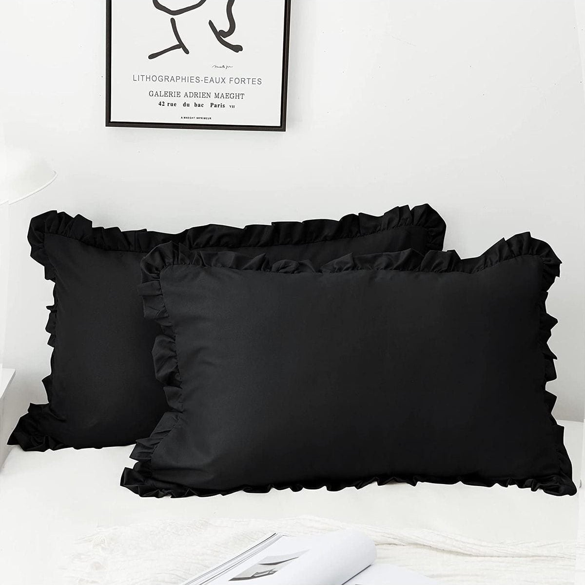 %100 Pamuklu Fırfır Kenarlı Decor 50x70 Cm 2 Adet Yastık Kılıfı