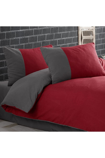 Soft Organik %100 Pamuk Çift Kişilik Nevresim Takımı Lastikli Çarşaf Çift Renk