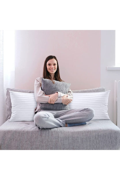 Otel Serisi Ipek Dokulu Pamuk Saten Uzun Yastık Kılıfı 50x135cm Hamile Yastık Kılıfı 1 Adet