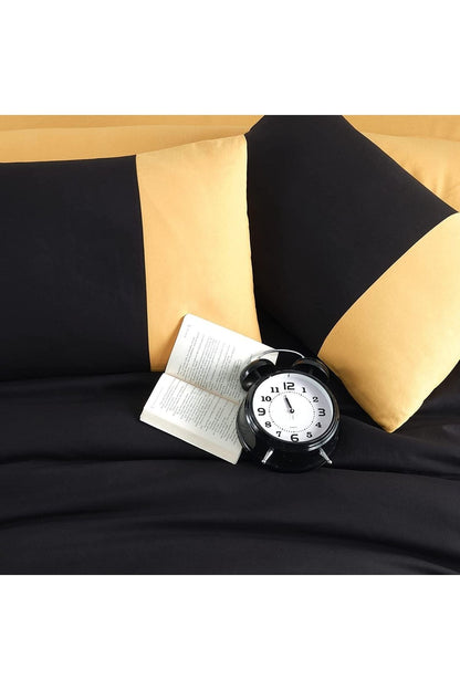 Soft Organik %100 Pamuk Çift Kişilik Nevresim Takımı Lastikli Çarşaf Çift Renk